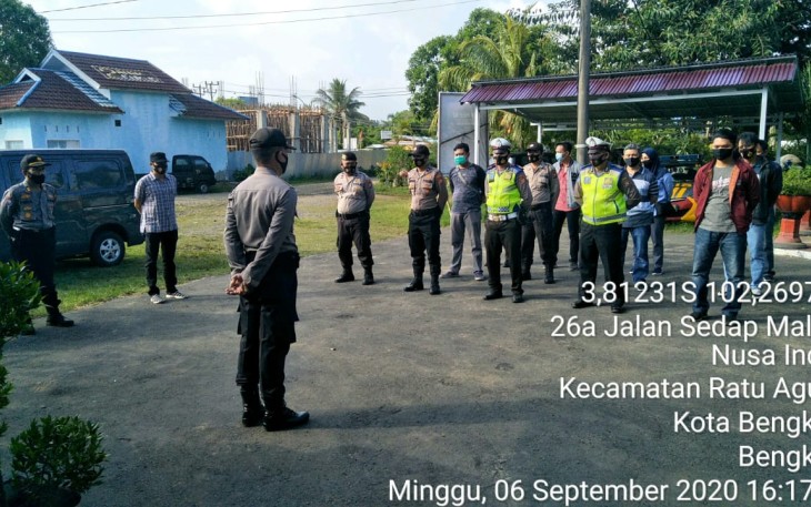 Polres Bengkulu Bersama Polsek Jajaran Sosialisasi Protokol Kesehatan dan Tertib Lalu Lintas