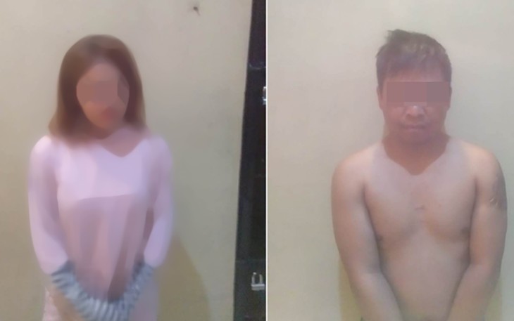 Terduga pelaku saat diamankan