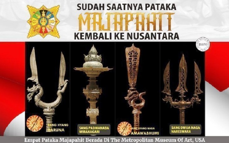 4 Pataka Kerajaan Majapahit yang tersimpan di The Metropolitan Museum of Art New York Amerika Serikat. (Foto : Istimewa)