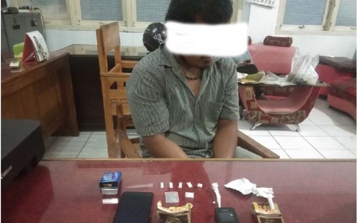 Terduga Pelaku Penyalahgunaan Narkoba Diamankan Polisi 