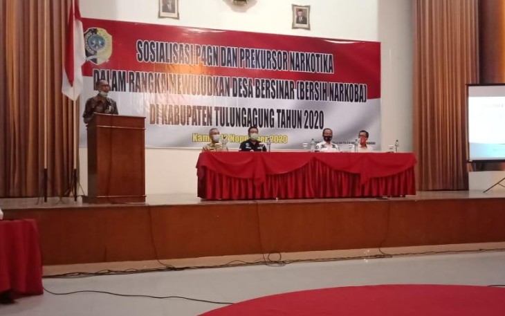 Kesbangpol Tulungagung Gelar Sosialisasi P4GN dan Prekusor Narkotika 