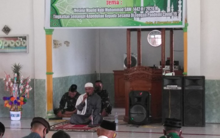 Kodim 1416/Muna Gelar Peringatan Maulid Nabi Muhammad SAW 1442 H