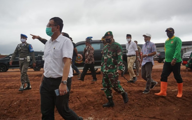 Komandan Kodim 0736/Batang Letkol Arh Yan Eka Putra bersama Forkopimda Batang kunjungi Konsorsium Kawasan Industri Terpadu Batang (KITB) kamis ,( 19/11/2020 )