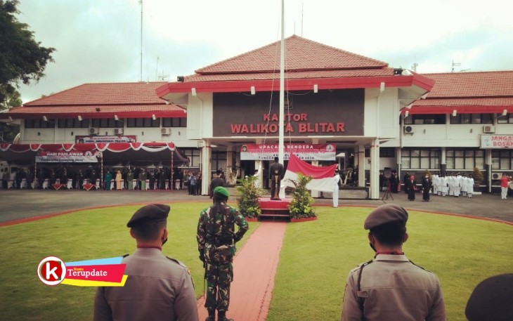Suasana Upacara Bendera Peringatan Hari Pahlawan, 10 November 2020 di Kota Blitar (foto : Faisal NR / Klikwarta.com) 