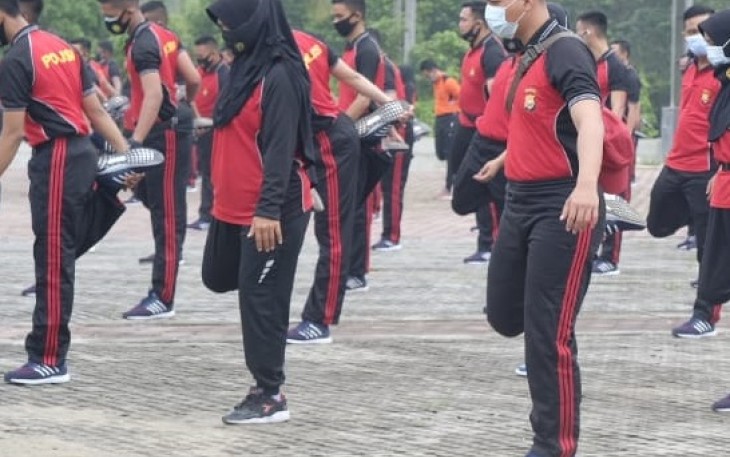 Polda Bengkulu Gelar Senam Jumat Sehat 