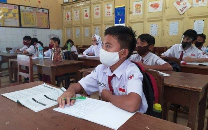 Potret Suasana Belajar Tatap Muka di Ruang Kelas SD (foto : Ist) 