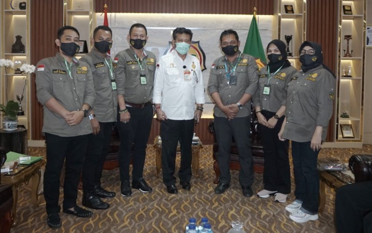 Kunjungan Ketua Kordinator KKT-PTI Daenk Jamal di Sambut Menteri Pertanian RI Syahrul Yassin Limpo  