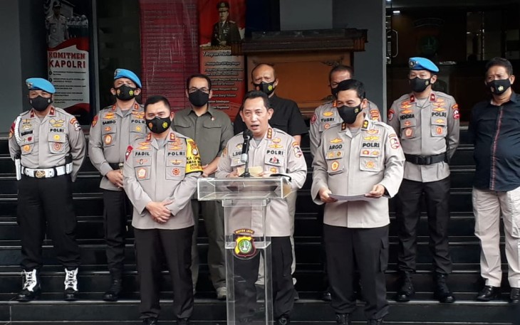 Kabareskrim Polri saat menggelar konferensi pers di Mapolda Metro Jaya Jakarta Kamis (10/12).