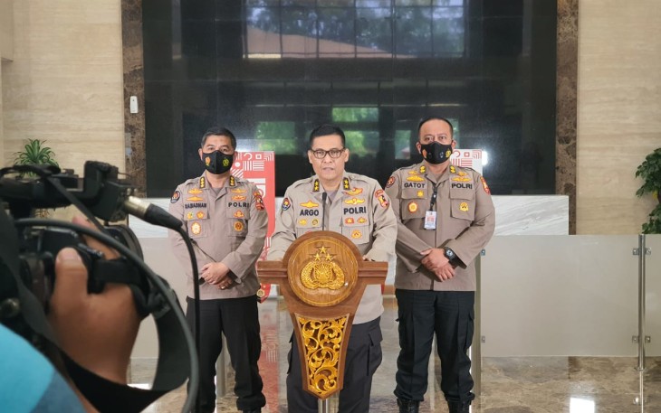 Kepala Divisi Humas Polri Argo jumpa pers di Gedung Bareskrim Polri, Jakarta Selatan, Jumat (11/12/2020)