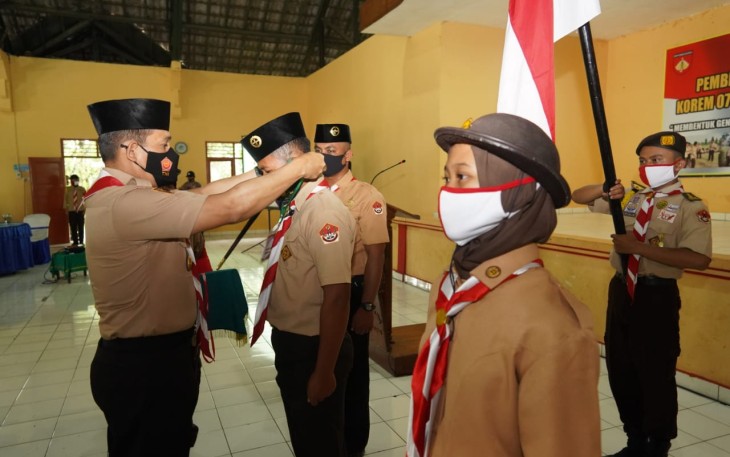 Danrem 071/Wijayakusuma Kolonel Inf Dwi Lagan Safrudin, S.I.P., dalam sambutannya pada Pembukaan Pembinaan Pramuka Saka Wira Kartika Tingkat Korem 071/Wijayakusuma Tahun 2020, Kamis (17/12/2020)