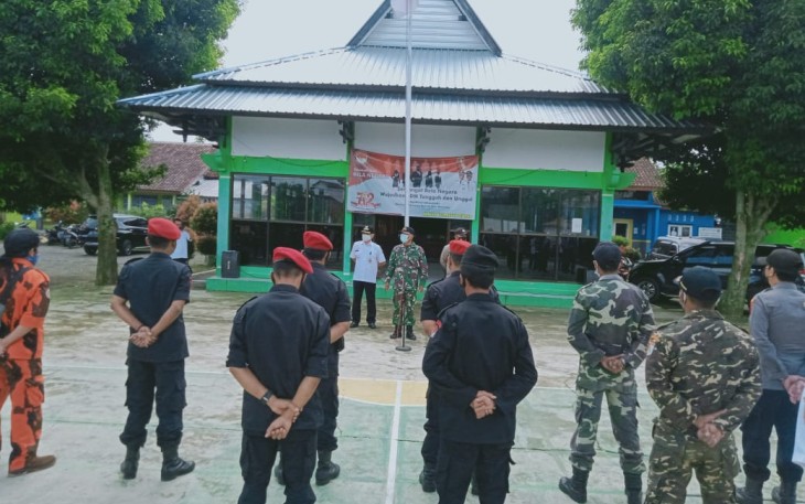 Koramil 04/Bawang Kodim 0736/Batang dan Muspika Adakan Apel Kesiapsiagaan Penanggulangan Bencana Alam dan Tanah Longsor