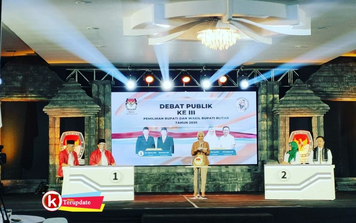 Debat Publik Pilbup Blitar Ke- 3 Tahun 2020 (foto : Faisal NR / Klik Warta) 