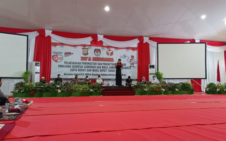 KPU Provinsi Bengkulu dan Polda Bengkulu Gelar Doa Bersama