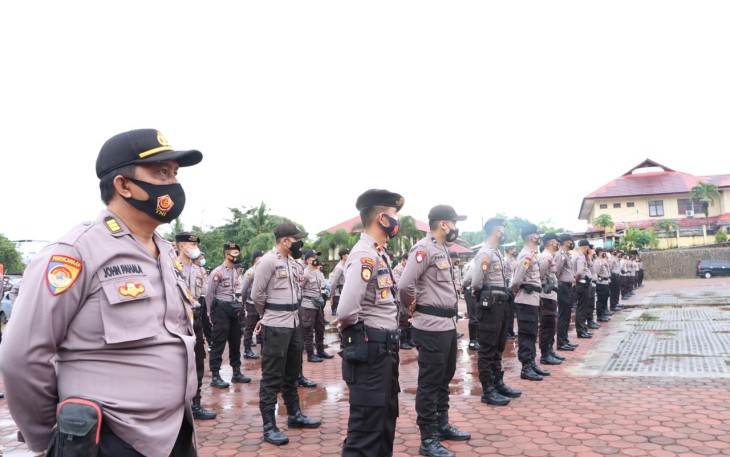 Polda Bengkulu Kerahkan 180 Personil Amankan Pemungutan Suara