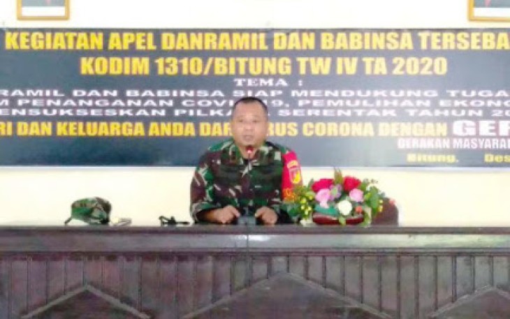 Komandan Kodim 1310/Bitung Letkol Inf Benny Lesmana SE MHan
