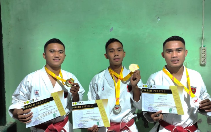 Yonif 725/Woroagi Sabet 3 Medali Bawa Kodam XIV/Hasanuddin Runner Up di Kejurnas Karate