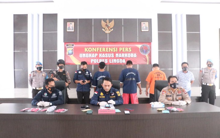 Polres Lingga Lakukan Konferensi Pers