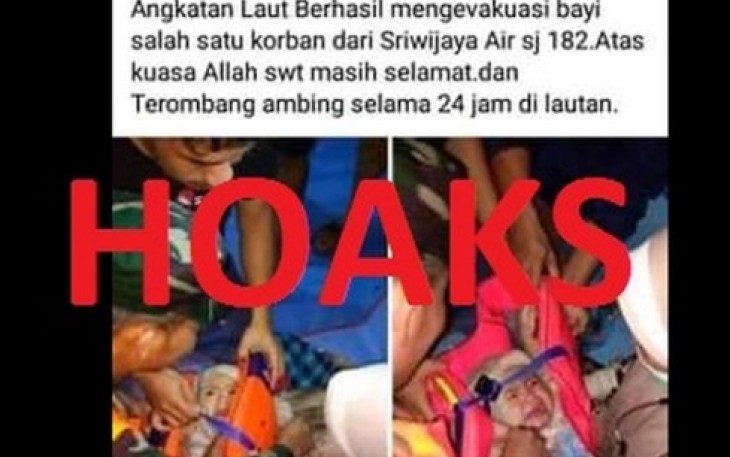 Gambar dan berita hoax yang menyebar di sosmed