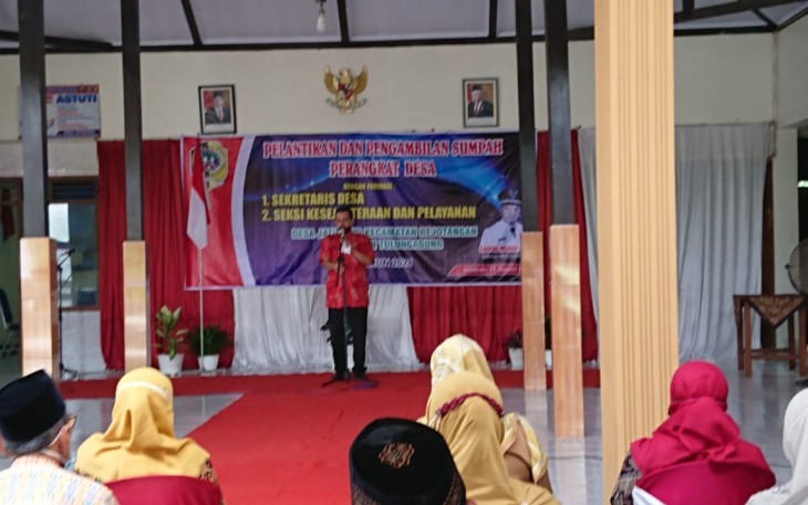 Pelantikan Perangkat Desa Jatidowo Berlangsung Hikmat Dengan Protokol Kesehatan 