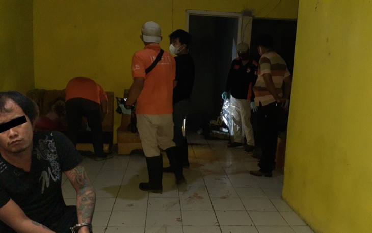 Polres Grobogan saat olah TKP