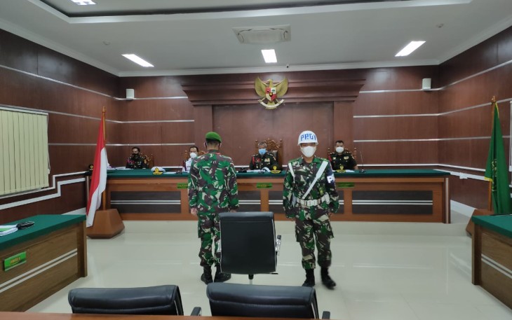 Pengadilan Militer III-17 Manado Gelar Persidangan Perkara Perdagangan Merkuri yang di Lakukan Oleh Praka AM