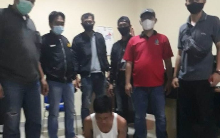 Terduga pelaku saat diamankan