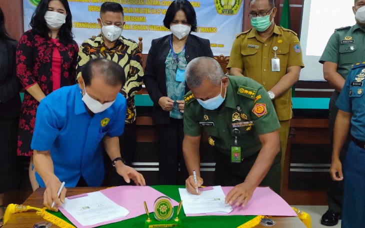 Pengadilan Militer III-17 Manado Teken MoU Dengan Universitas Teknologi Sulut
