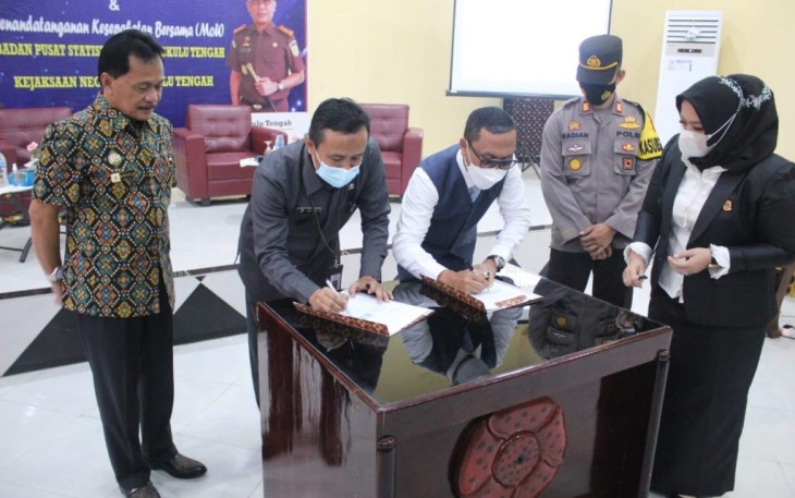 Bupati Bengkulu Tengah Dr. H. Ferry Ramli, S.H., M.H Saat  Penandatanganan Kerja Sama