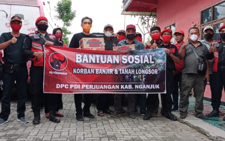 Politisi PDIP Dirikan Posko dan Dapur Umum Korban Banjir Nganjuk