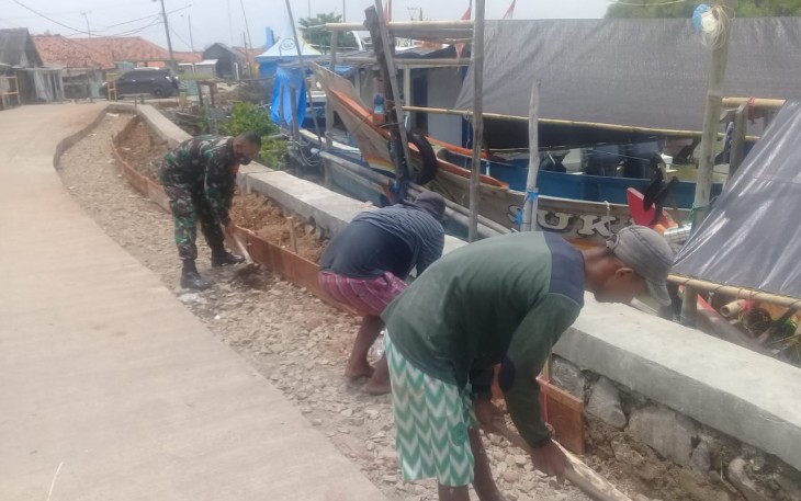 Sasaran Fisik salah satu sasaran TNI Manunggal Membangun Desa (TMMD) ke-110 TA 2021 Kodim 0604/Karawang 