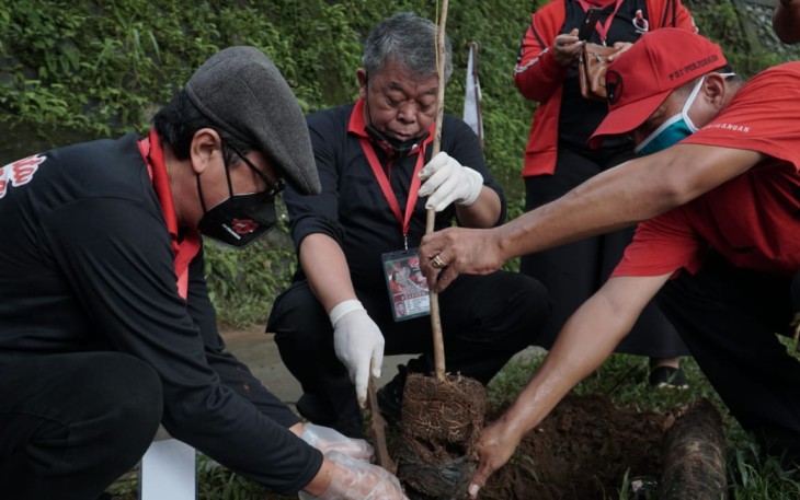 Ketua DPD PDI-P Jatim Tanam Pohon