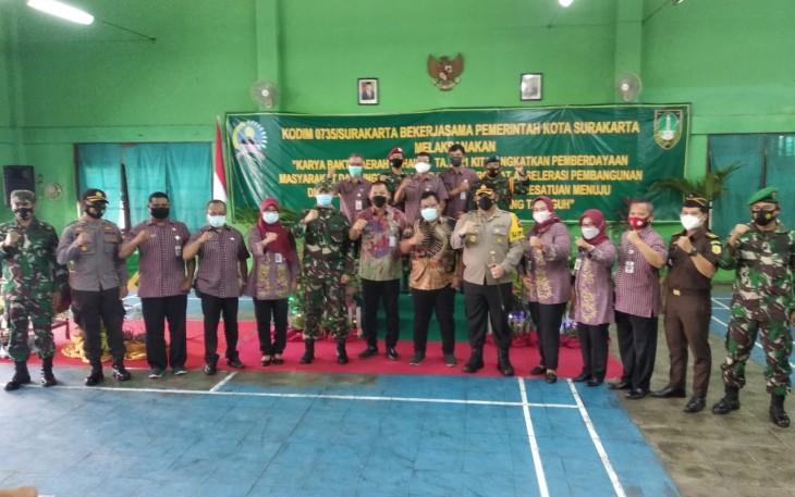kegiatan acara Penutupan Karya Bakti Daerah (KBD) Tahap I Tahun 2021 Kodim 0735/Surakarta
