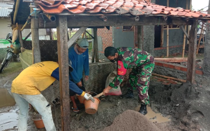 Pembangunan Posyandu Dusun Tanjungsari Rt 02 Rw 03 Desa Sedari Kec. Cibuaya Kab. Karawang. Pembangunan Posyandu ini dimulai sejak pembukaan TMMD ke 110.