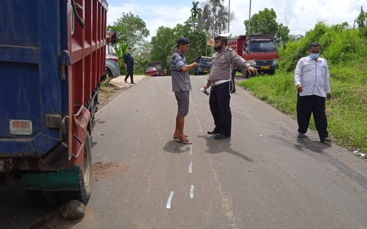 Tabrak Truk Pasir Pelajar Tewas Ditempat