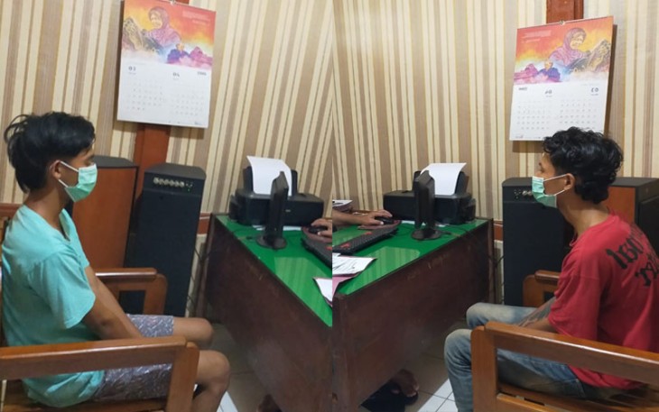 Dua Terduga Pelaku Menjalani Pemeriksaan 