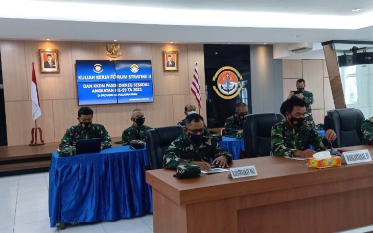 Danlantamal IV Berikan Kuliah kerja Nyata Kepada Pasis Dikreg Seskoal Angkatan ke-59