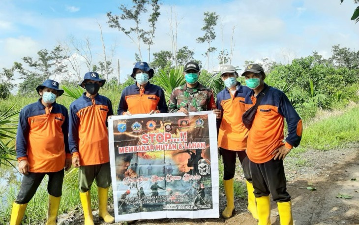 Babinsa Teluk Batang Utara Kodim 1203/Ktp Laksanakan patroli dan sosialisasi bersama MPA