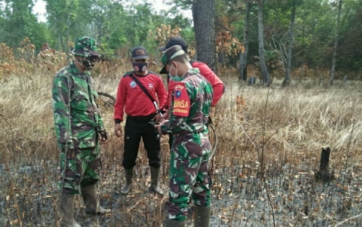PRCPB Koramil Jajaran Kodim 1203/Ktp Laksanakan Patroli Pengecekan Titik Api