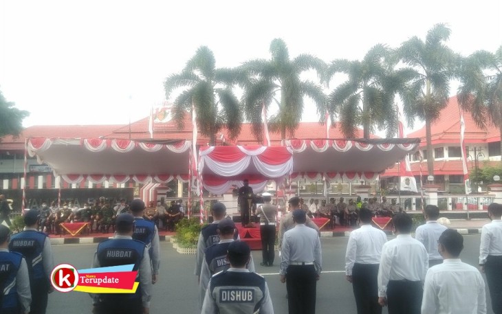 Apel Gelar Pasukan Operasi Ketupat Semeru Tahun 2021 Kota Blitar (foto : Faisal NR / Klikwarta.com Blitar)