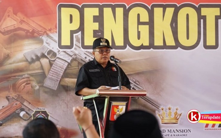 Walikota Santoso Sampaikan Sambutan Pada Acara Pengukuhan Pengurus Kota Perbakin Blitar