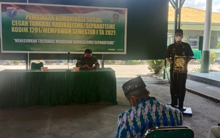 Kodim 1201 / Mph, Gelar Pembinaan Komsos Tangkal Radikalisme dan Separatisme