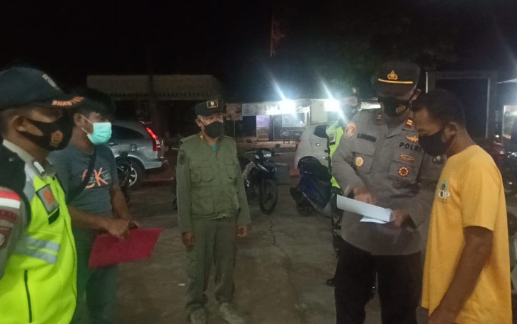 Polsek Gunung Kijang Laksanakan Operasi Yustisi dan sosialisasi Surat Edaran Bupati Bintan