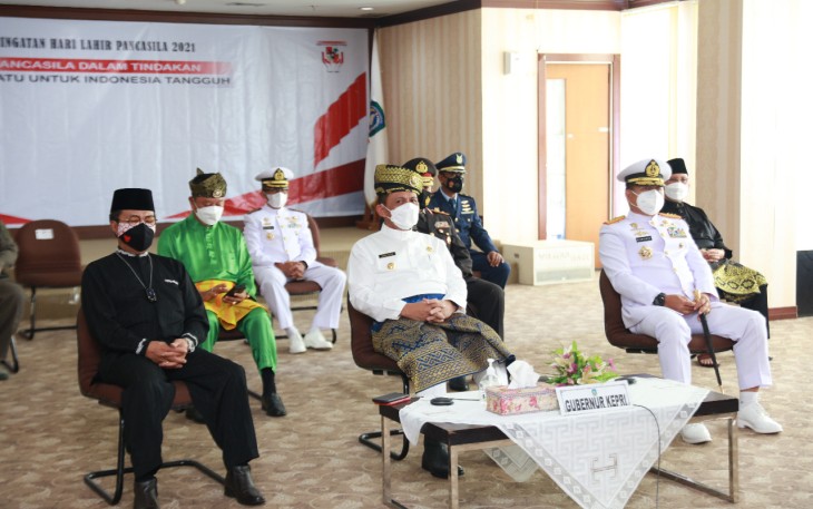 Wadanlantamal IV Ikuti Peringatan Hari Lahir Pancasila Secara Virtual di Batam 