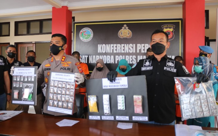Polres Majalengka Ringkus Empat Pelaku Peyalahgunaan Narkotika