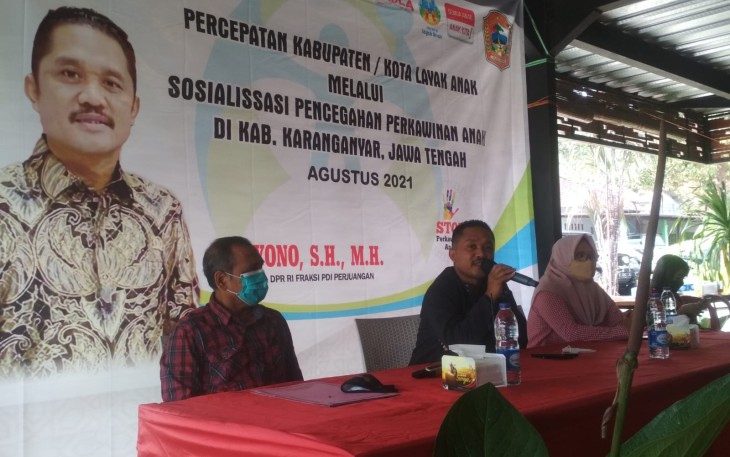 Kegiatan bertajuk "Percepatan Kabupaten/Kota Layak Anak Melalui Sosialisasi Pencegahan Perkawinan Anak di Kabupaten Karanganyar