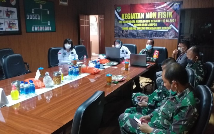 Satgas TMMD Gandeng Polrestro Depok Sosialisasikan Bahaya Narkoba