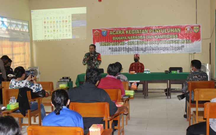 Satgas TMMD Gelar Penyuluhan Bahaya Narkoba Dan Kamtibmas Hingga Tertib Lalu Lintas