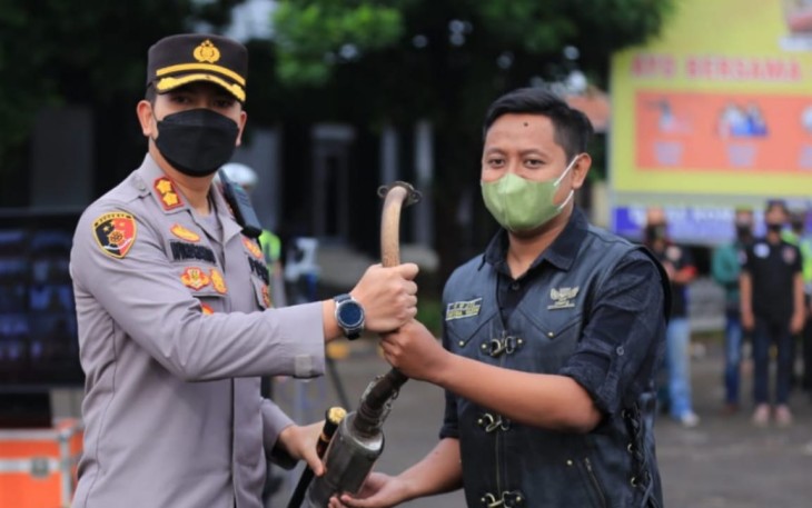 Kapolres Garut Hadiri Apel Gabungan Terbatas dan Deklarasi Garut Bebas Knalpot Bising
