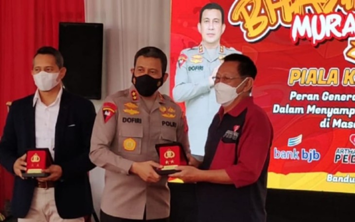 Kapolres Majalengka-Polda Jabar, Melalui Kasubsi Penmas Menghadiri Lomba Bhayangkara Mural Festival Tahun 2021 Yang Diresmikan Polda Jabar