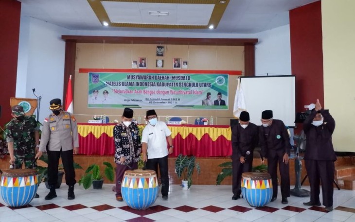Acara Musda X Majelis Ulama Indonesia (MUI) Kabupaten Bengkulu Utara dalam rangka memilih pengurus baru MUI Kabupaten Bengkulu Utara periode 2021 sampai dengan periode 2026 dibuka secara resmi oleh Bupati Bengkulu Utara